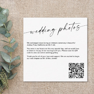 Carte QR de la galerie de photos de mariage