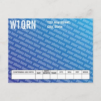 Carte QSL Ajouter votre propre photo
