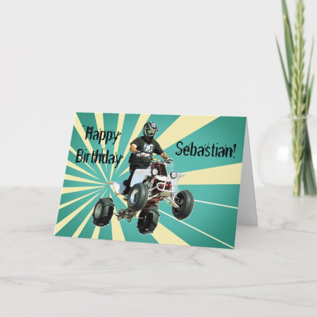 Carte Quad Bike / VTT Anniversaire (Devant)