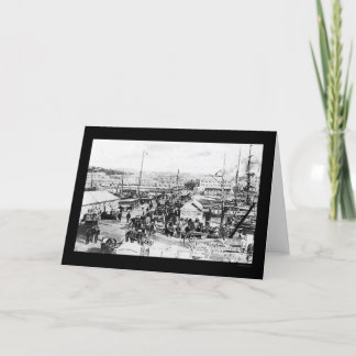 Carte Quai à Auckland, Nouvelle Zélande 1908