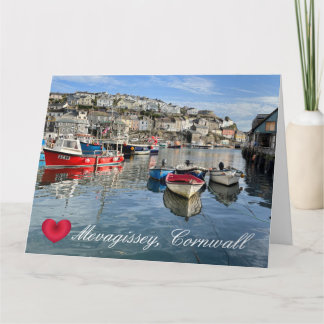 Carte Quai de débarquement des poissons Mevagissey Cœur