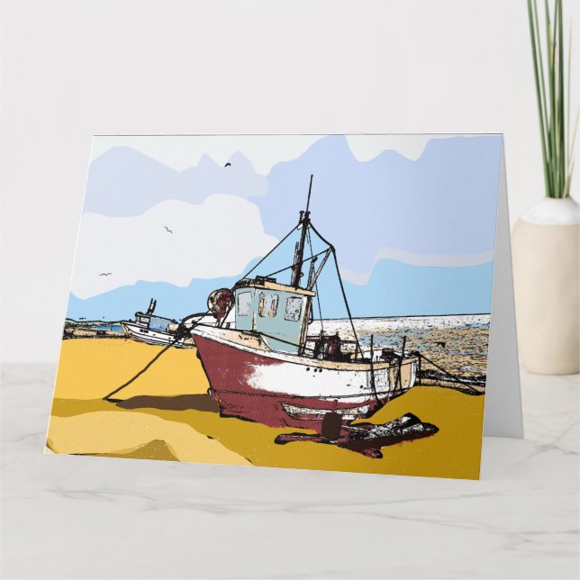 Carte Qualité bateau de pêche modifiable (Devant)