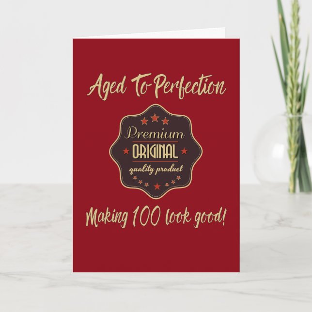 Carte Qualité Premium 100e anniversaire (Devant)