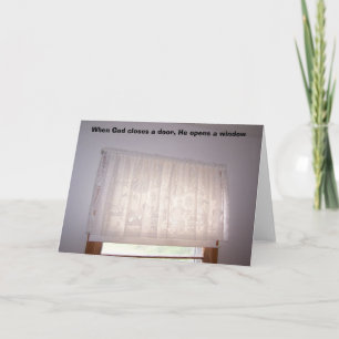 Carte Quand Dieu ferme une porte, Il ouvre une wi...