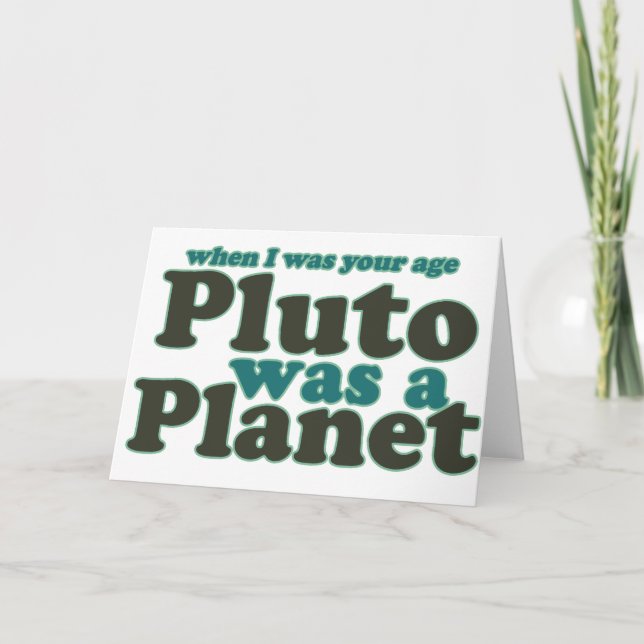Carte Quand j'avais ton âge, Pluton était une planète (Devant)