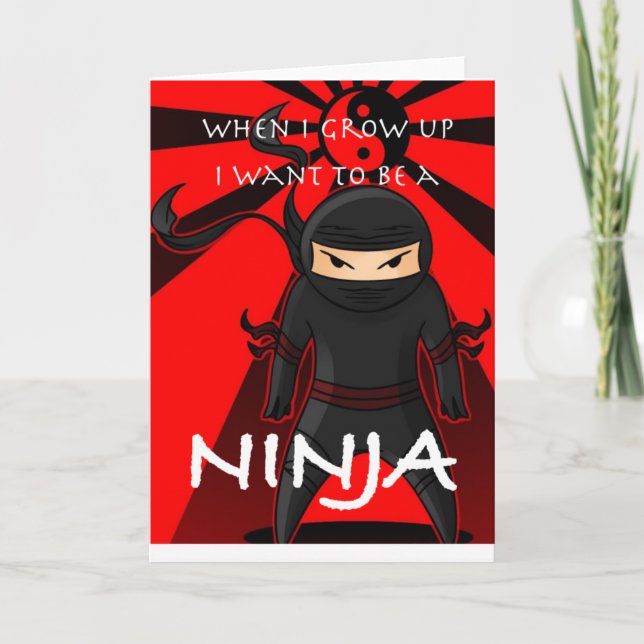Carte Quand je serai grand, je veux être un Ninja (Devant)
