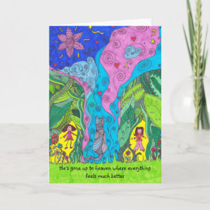 Carte - quand le chat de l'animal meurt - mâle