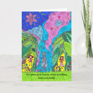 Carte - quand le chat de l'animal meurt - mâle