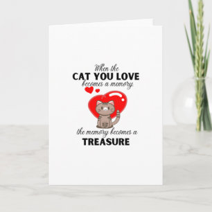 Carte Quand le chat que vous aimez devient un souvenir, 