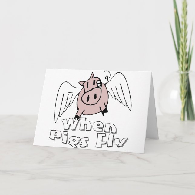 Carte Quand les porcs volent (Devant)