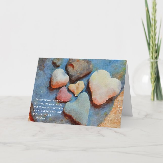 Carte Quand nous perdons quelqu'un, nous aimons le Coeur (Devant)