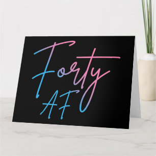 Carte Quarante AF II - Cadeau d'anniversaire