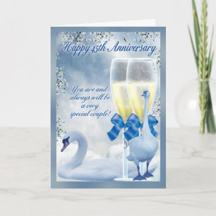 Carte quarante-cinquième anniversaire - anniversaire de