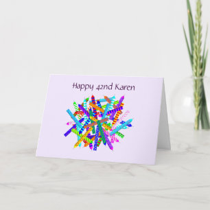 Carte quarante-deuxième Cadeaux d'anniversaire