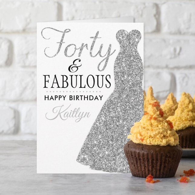 Carte Quarante et fabuleux 40e anniversaire (Créateur téléchargé)