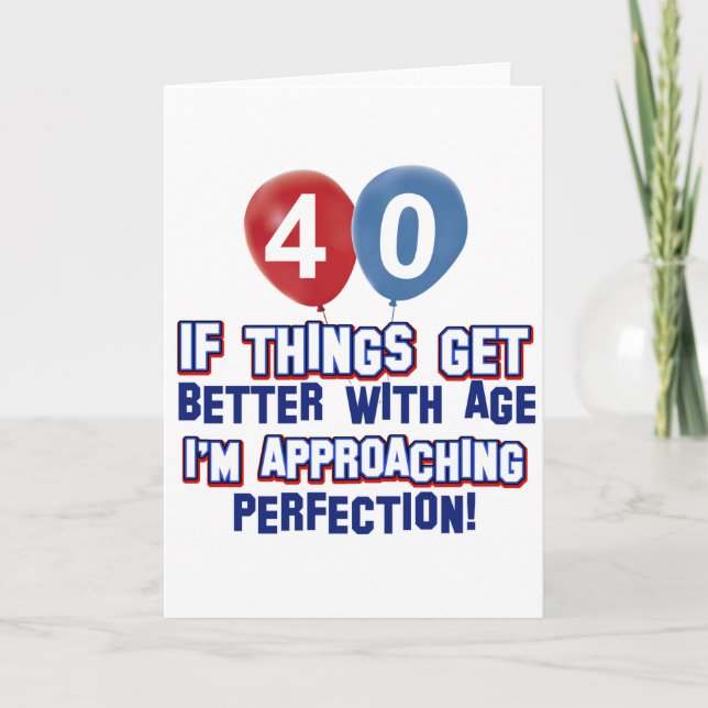 Carte quarantième conceptions d'anniversaire (Devant)