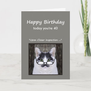 Carte quarantième L'humour d'anniversaire ne le