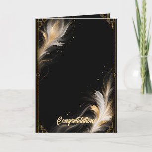 Carte Quartz Noir de Luxe Cristaux d'Or Art Géométrique