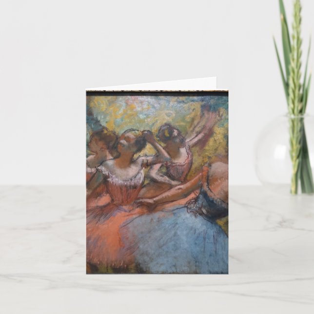 Carte Quatre danseurs de ballet sur scène par degrés