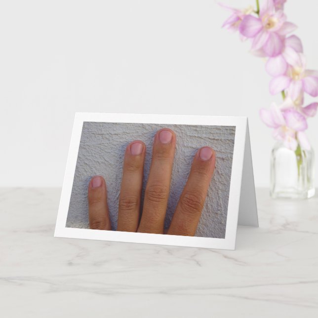 Carte Quatre doigts sur le mur (Orchidée)