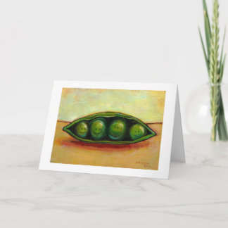 Carte Quatre pois dans un art original unique