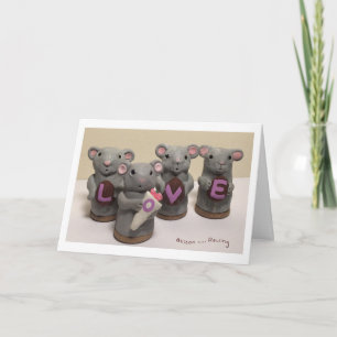 Carte Quatre Souris - AMOUR