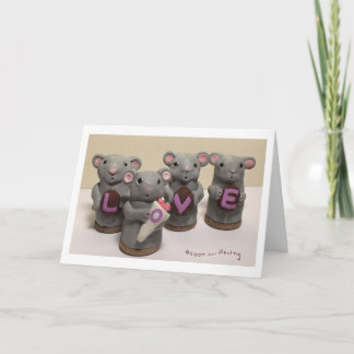 Carte Quatre Souris - AMOUR