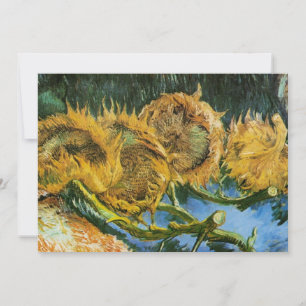 Carte Quatre tournesols coupés par Vincent van Gogh