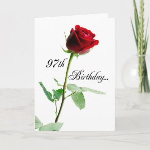 Carte quatre-vingt-dix-septième Rose rouge