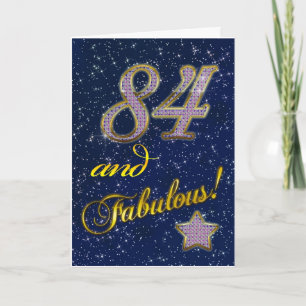 Carte quatre-vingt-quatrième anniversaire pour quelqu'un