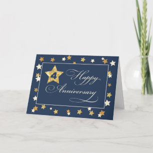 Carte Quatrième anniversaire de l'employé Marine Gold Ef