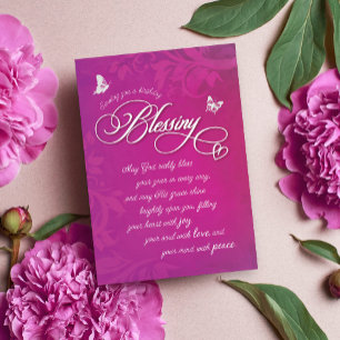 Carte Que Dieu bénisse Richement votre année dans tous l