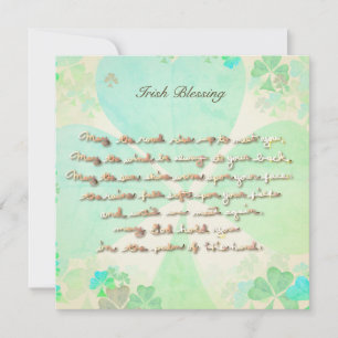 Carte "Que la route monte..." Écrit à la main avec Shamr