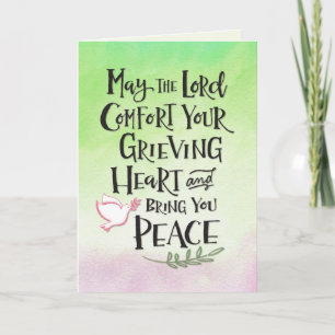 Carte Que le Seigneur console votre coeur en deuil