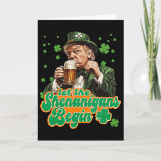 Carte Que les Shenanigans Commencent St Patrick's Day Sh