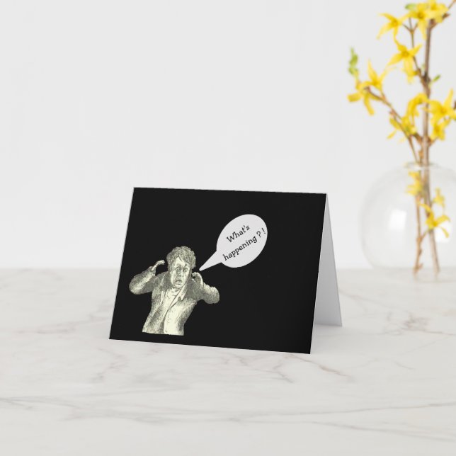 CARTE "QUE SE PASSE-T-IL ? !/SIMPLEMENT CONTRÔLER/CARTOO (Fleur jaune)