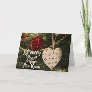 Carte Que tous les coeurs le préparent chambre, Noël Car