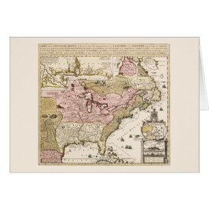 Carte Québec Nouvelle-France Amérique par Français