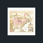 Carte Québec Nouvelle-France Amérique par Français Canvas Print<br><div class="desc">Carte du Québec et des États-Unis à l'époque où la Nouvelle-France possédait le territoire et le cartographia. En vieux français médieval original,  cette carte antique a beaucoup de détails et sera plus intéressante sur un grand format!</div>
