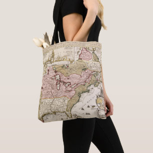 Carte Québec Nouvelle-France Amérique par Français Tote Bag