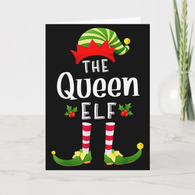Carte Queen Christmas Elf Matching Pajama X-mas Party  (Devant)
