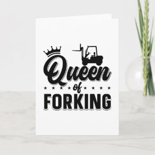 Carte Queen Of Forklifter Opérateur Camion