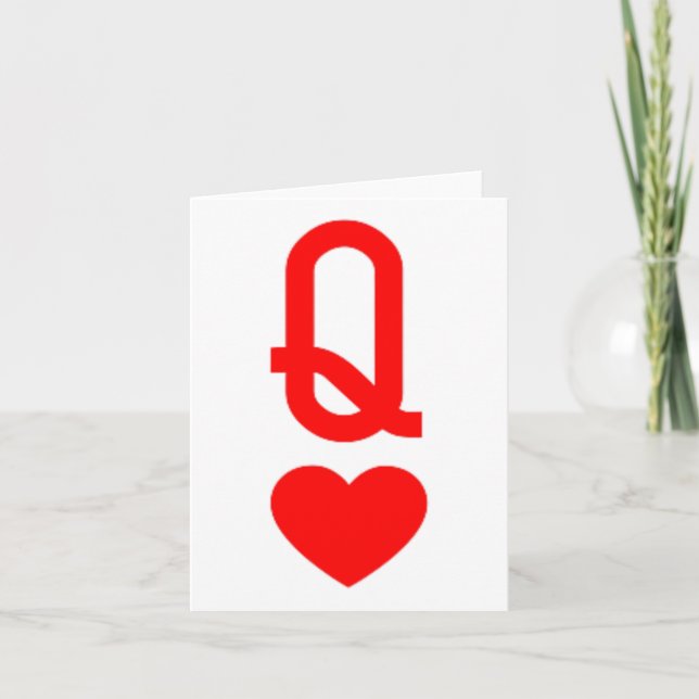 Carte Queen Of Heart King Et Queen Easy Couple Hallowee (Devant)