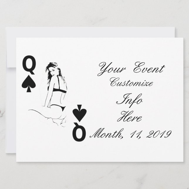 Carte Queen of Spades Bikini Girl Thunder_Cove (Devant)