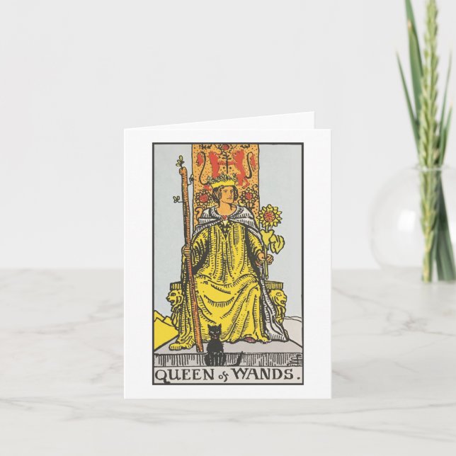 Carte Queen of wands - Rider Waite Smith tarot (Devant)