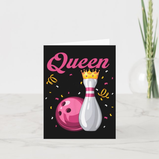 Carte Queen Pin Bowler Lover Bowling Queens (Devant)