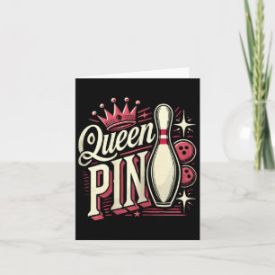 Carte Queen Pin Shirt Bowler Bowling League Pour Bowling