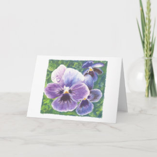 Carte Queen Violet watercolor art greeting card