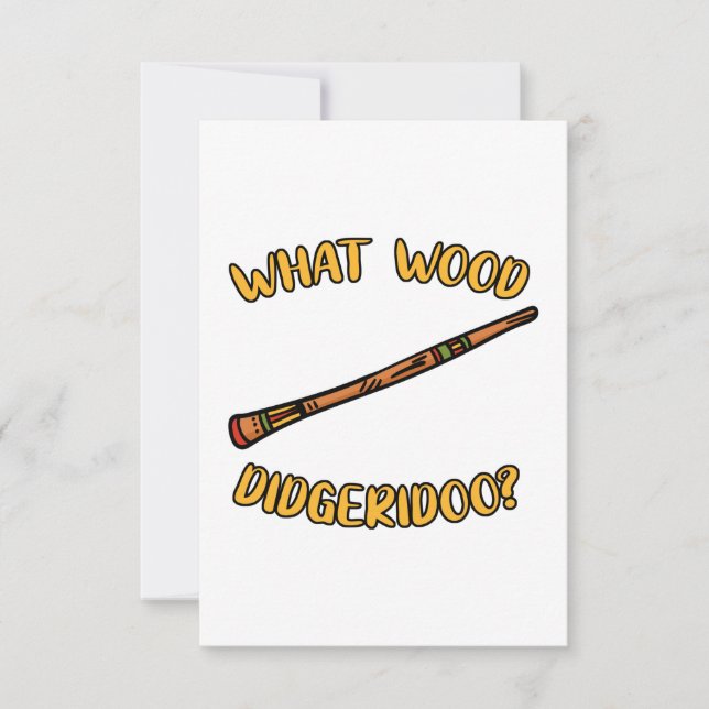 Carte Quel Bois Didgeridoo ? (Devant)