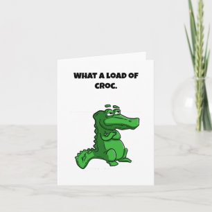 Carte Quelle charge de croc amusant Alligator Cartoon